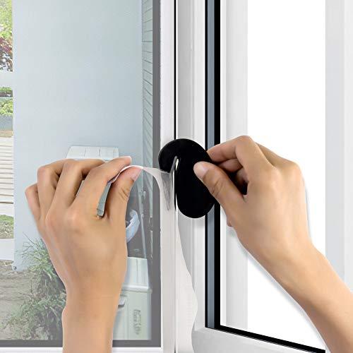 Apalus Fliegengitter Fenster, Zuschneidbar auf Fenstergrößen bis 130x150cm, Insektenschutz mit Starkem Klettband, Kinderleichte Montage, Presshilfe und Zuschneider Inklusive, Weiß Lifestyle-Webshop