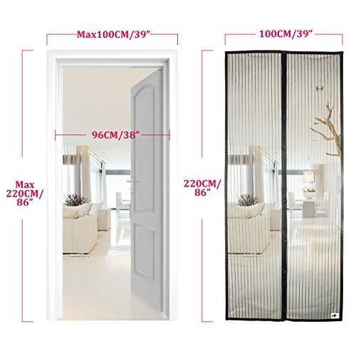 Apalus Magnet Fliegengitter Tür Insektenschutz 100x220cm, Der Magnetvorhang ist Ideal für die Balkontür, Kellertür und Terrassentür, Kinderleichte Klebemontage Ohne Bohren, Nicht Kürzbar Lifestyle-Webshop