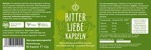 BitterLiebe® Bitterstoffe Kapseln mit Jod aus der Rotalge 90 Stk. I Mariendistel Löwenzahn Artischocke Kapseln hochdosiert I milk thistle Tabletten Lifestyle-Webshop