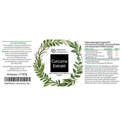 Curcuma Extrakt - 90 Kapseln - Curcumingehalt EINER Kapsel entspricht ca. 10.000mg Kurkuma - Hochdosiert aus 95% Extrakt - Laborgeprüft, vegan und in Deutschland produziert Lifestyle-Webshop