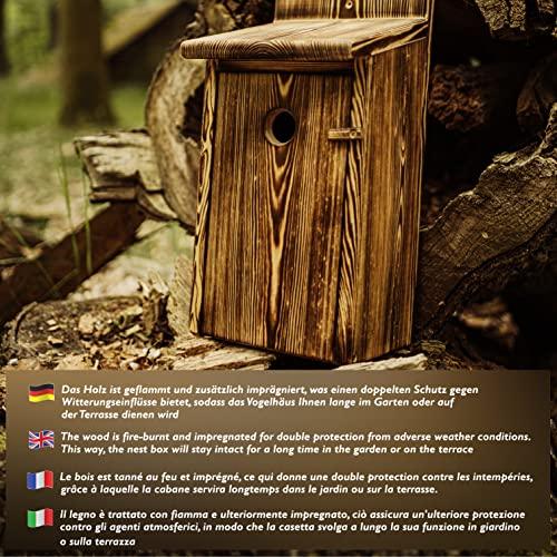 Holz Vogelhaus mit Platz für Flasche Schnaps 0,7 Liter, Lustige Geschenke für Männer, für den Garten, Zwitscherbox mit Minibar, Geschenk, Geburtstag Lifestyle-Webshop