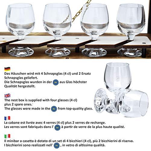 Holz Vogelhaus mit Platz für Flasche Schnaps 0,7 Liter, Lustige Geschenke für Männer, für den Garten, Zwitscherbox mit Minibar, Geschenk, Geburtstag Lifestyle-Webshop
