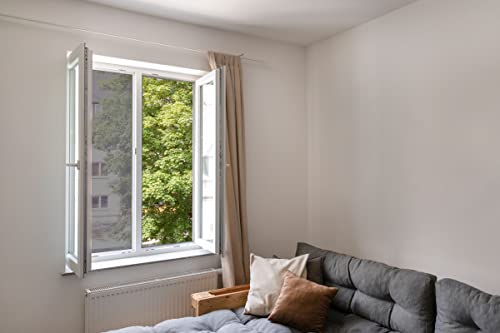 Schellenberg 50713 Fliegengitter für Fenster Insektenschutz und Mückenschutz inkl. Klebestreifen, ohne Bohren, 100 x 130 cm, anthrazit Lifestyle-Webshop